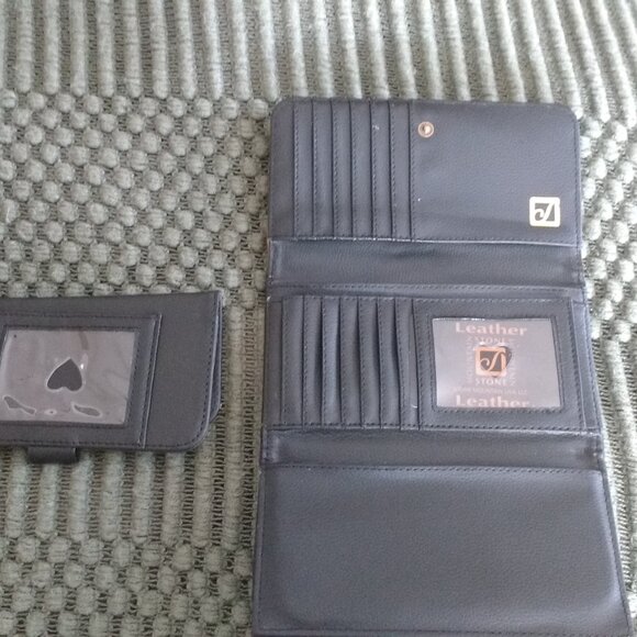 'Stone Mountain' Black and Tan Women's Leather Wallet! - Picture 5 of 9